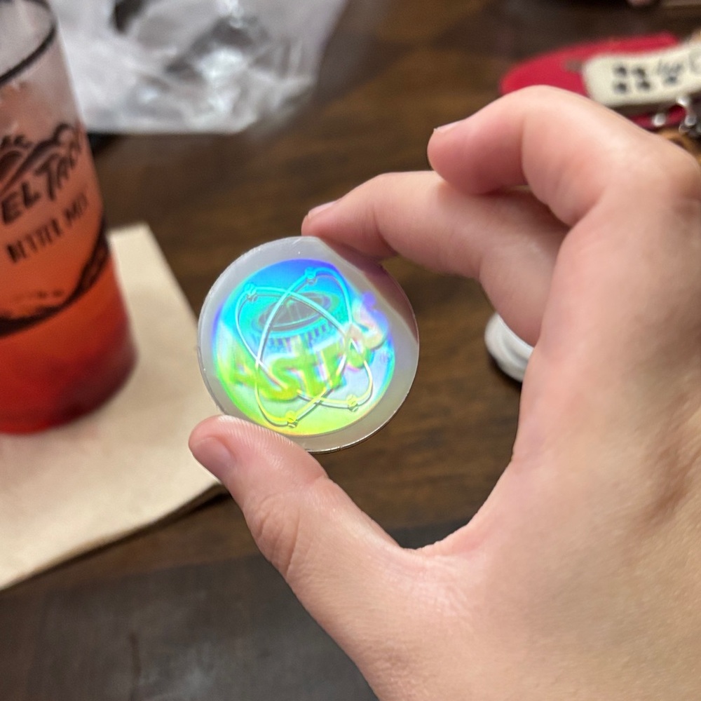 Houston astros Holographic Round Sticker